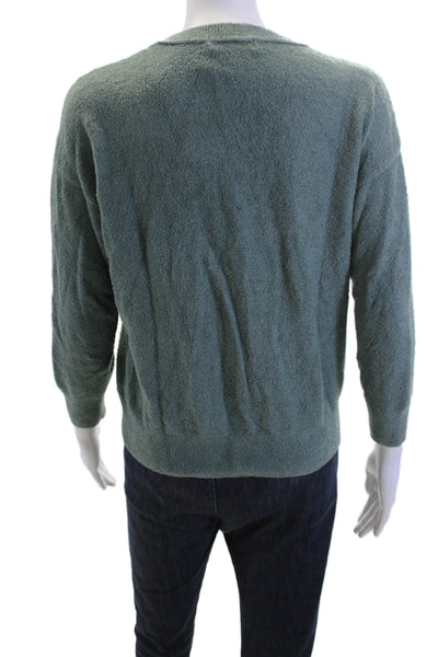 Barefoot Dreams® Womens Pullover Sweater Green Crew Neck 3/4 Sleeve Size XS