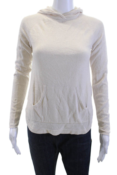 Barefoot Dreams® Women Pullover Hoodies Beige Long Sleeve Size XS