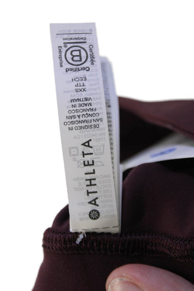 Athleta Women Brown Leggings 75% Nylon 25% Lycra Size 2XS