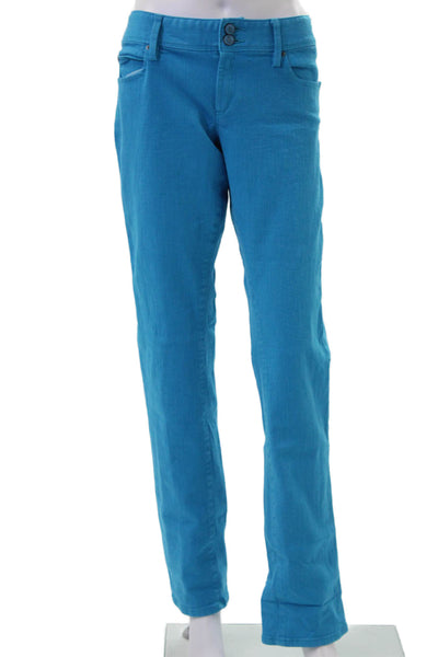 Lilly Pulitzer Womens Blue High-Rise Chino Pants Button Fly Size 10