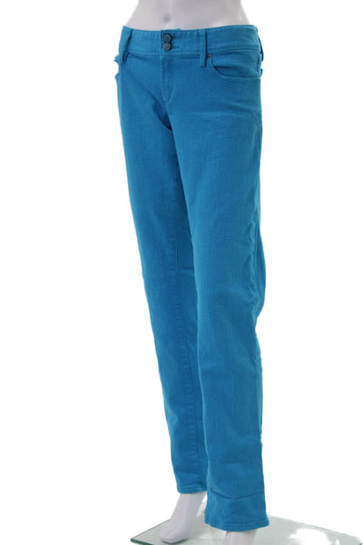 Lilly Pulitzer Womens Blue High-Rise Chino Pants Button Fly Size 10