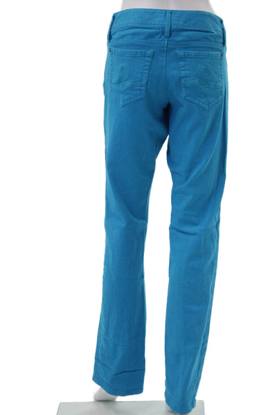 Lilly Pulitzer Womens Blue High-Rise Chino Pants Button Fly Size 10