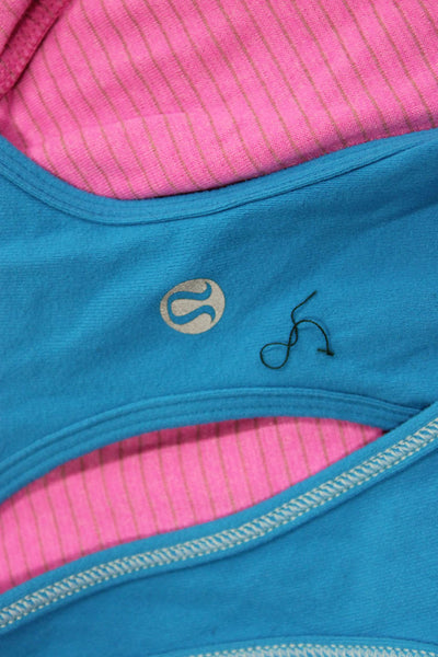 Lululemon Women Basic Camisole Blue Nylon Round Neck Sleeveless Size 6