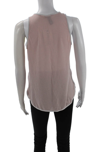 Sweaty Betty Womens Basic Black Striped Sleeveless Tank Round Neck Size S