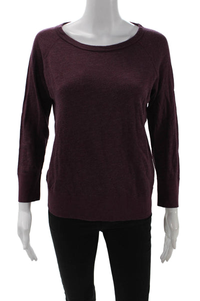 Standard James Perse Women Pullover Sweater Purple Long Sleeve Size 1