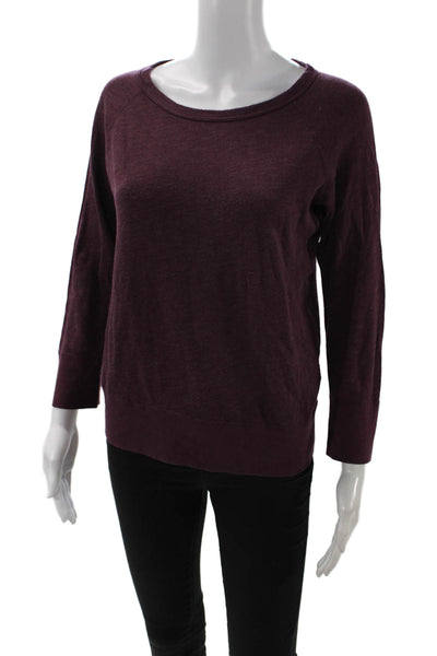 Standard James Perse Women Pullover Sweater Purple Long Sleeve Size 1