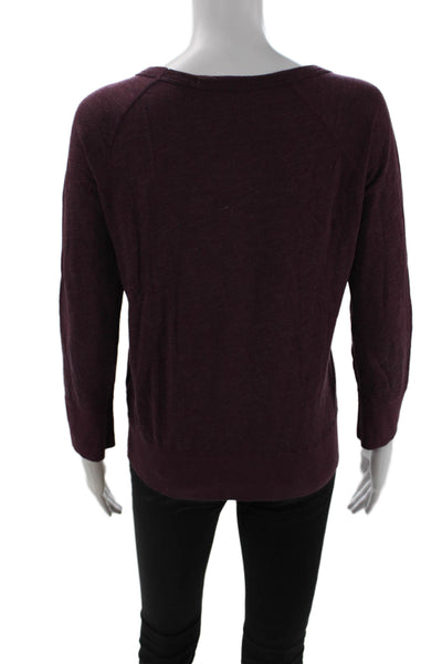 Standard James Perse Women Pullover Sweater Purple Long Sleeve Size 1