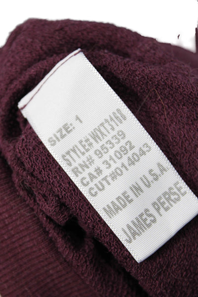 Standard James Perse Women Pullover Sweater Purple Long Sleeve Size 1
