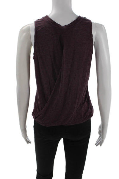 Sweaty Betty, Women Jersey Tank Purple Cotton Crew Neck Size S