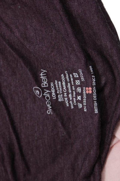 Sweaty Betty, Women Jersey Tank Purple Cotton Crew Neck Size S