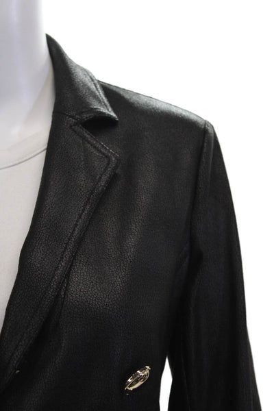 Insight Women Black Collared Button Blazer Long Sleeve Size 2