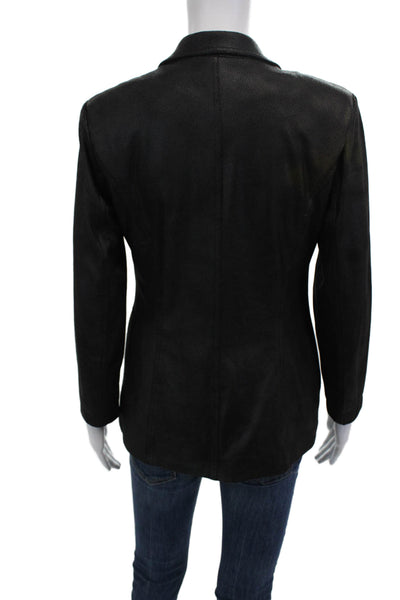 Insight Women Black Collared Button Blazer Long Sleeve Size 2