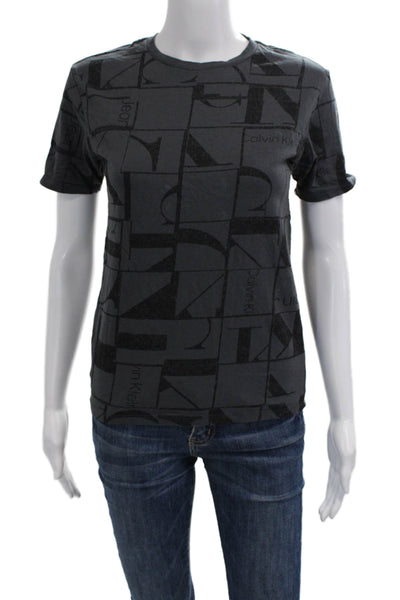 Calvin Klein, Mens Dark Gray Cotton Graphic T-Shirt Size M