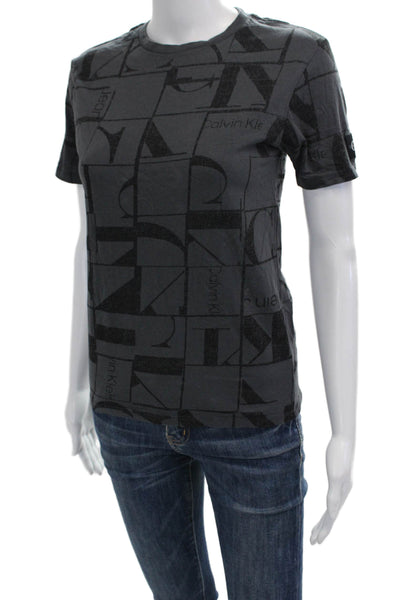 Calvin Klein, Mens Dark Gray Cotton Graphic T-Shirt Size M
