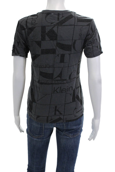 Calvin Klein, Mens Dark Gray Cotton Graphic T-Shirt Size M