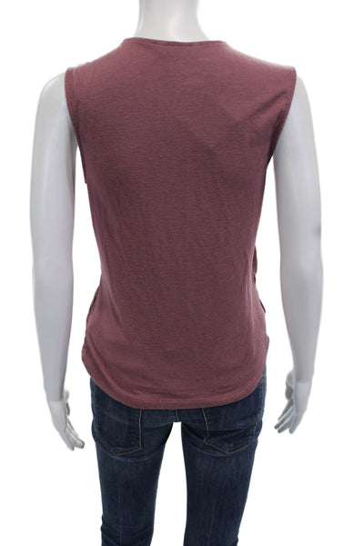 Athleta Women Jersey Tank Purple V-Neck Modal Polyester Sleeveless Size XS
