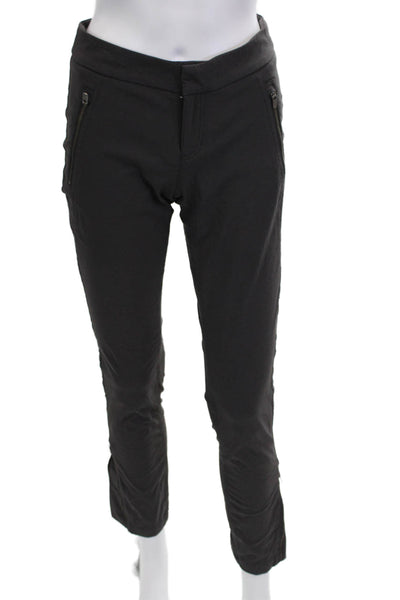Athleta Women Ankle Cropped Black Pants Zip Size 2