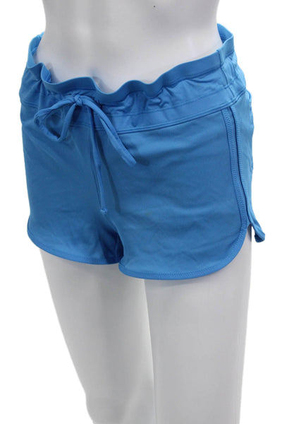 Athleta Unisex Sweat Shorts Blue Drawstring Beach Size XS