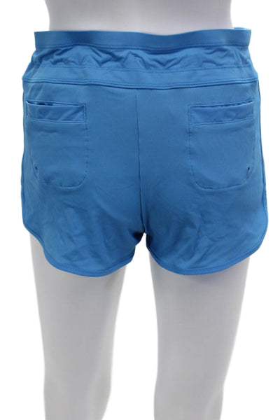 Athleta Unisex Sweat Shorts Blue Drawstring Beach Size XS