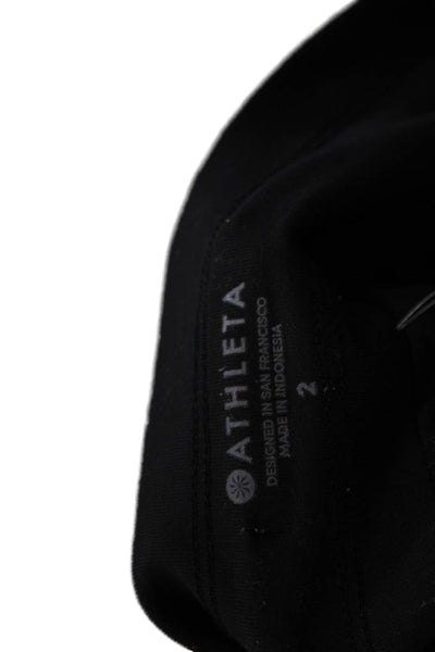 Athleta Women Mini Cargo Skort Black Polyester Blend Solid Short Size 24