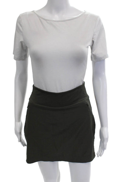 Athleta Women Mini Skort Dark Gray Polyester Size 4