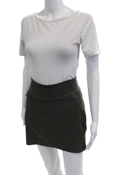 Athleta Women Mini Skort Dark Gray Polyester Size 4