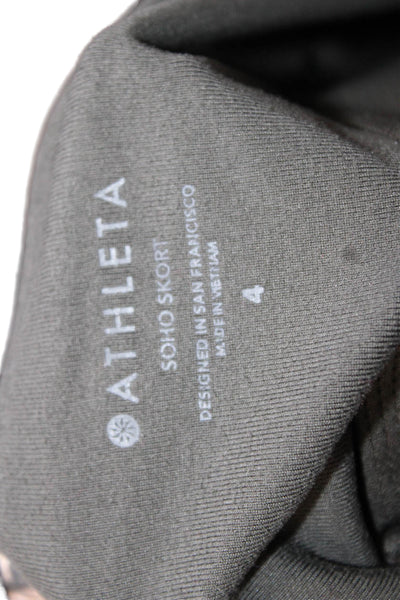 Athleta Women Mini Skort Dark Gray Polyester Size 4