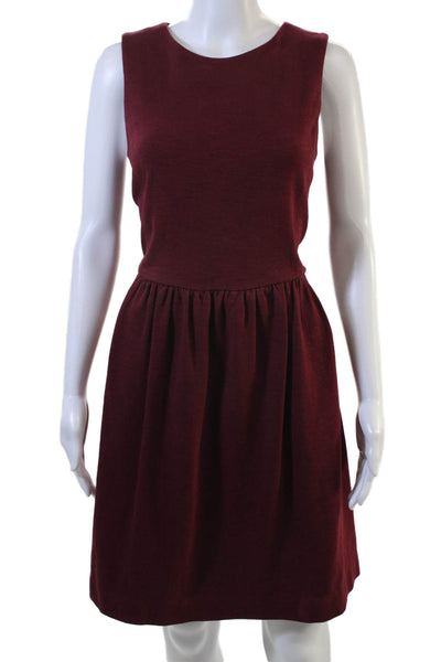 J Crew Womens Fit & Flare Tank Dress Red Size S