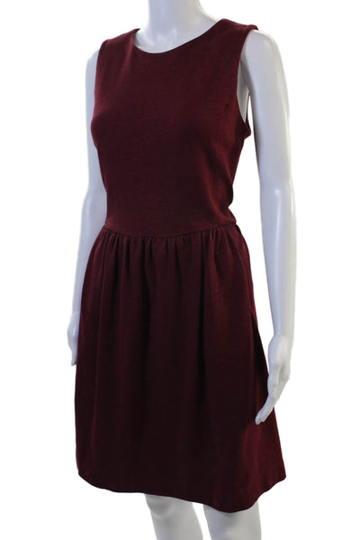 J Crew Womens Fit & Flare Tank Dress Red Size S