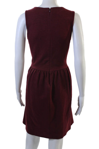 J Crew Womens Fit & Flare Tank Dress Red Size S