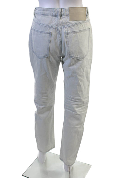 One Teaspoon Women Boyfriend Cropped High Rise Gray Jeans Size 22