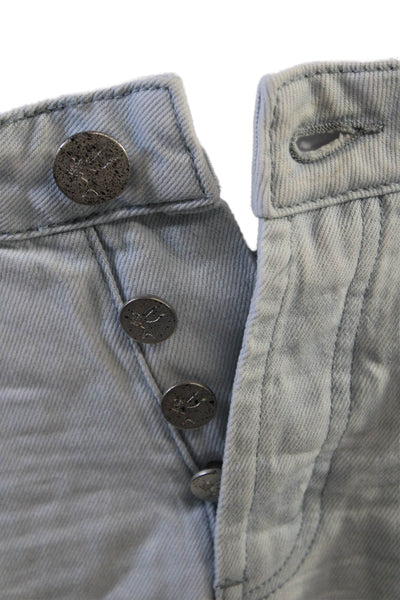 One Teaspoon Women Boyfriend Cropped High Rise Gray Jeans Size 22