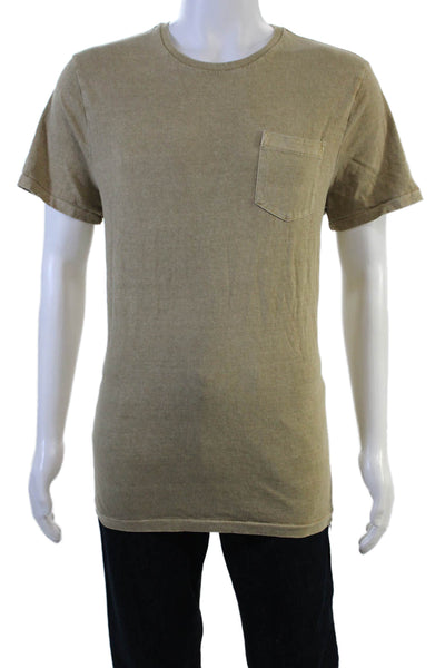 Polo Ralph Lauren Mens Army Solid Beige Cotton Short Sleeve T-Shirt Size XL