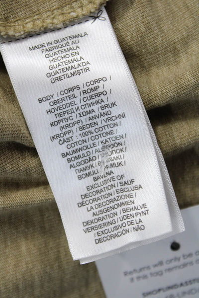 Polo Ralph Lauren Mens Army Solid Beige Cotton Short Sleeve T-Shirt Size XL