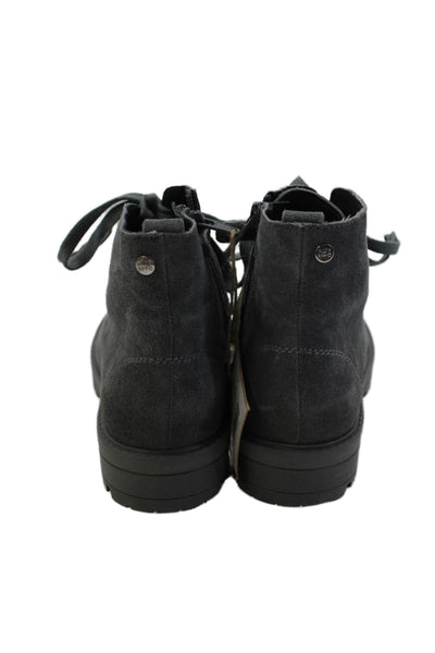 Gioseppo Unisex Kids Leather Zippered Ankle Boots Gray Size 4-5