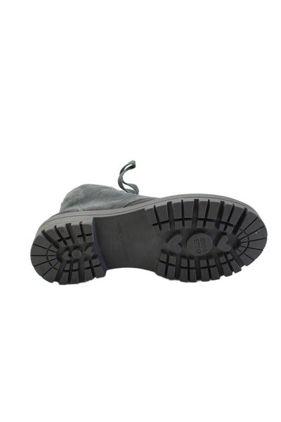 Gioseppo Unisex Kids Leather Zippered Ankle Boots Gray Size 4-5