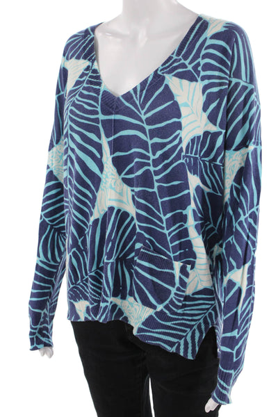 Lilly Pulitzer Womens Sweaters Pullover V-Neck Dark Blue Long Sleeve Size M