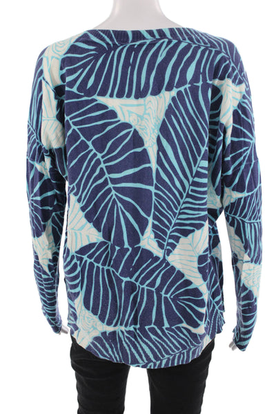 Lilly Pulitzer Womens Sweaters Pullover V-Neck Dark Blue Long Sleeve Size M