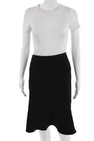 Philippe Adec Women A-Line Trumpet Black Skirt Size 10