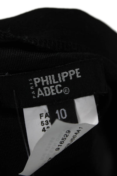 Philippe Adec Women A-Line Trumpet Black Skirt Size 10