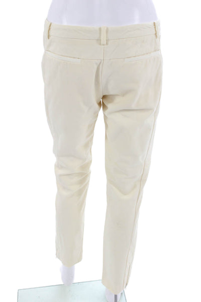 Jason Wu Women Cropped Ankle Dress Pants Beige 92% Virgin Wool Size 4