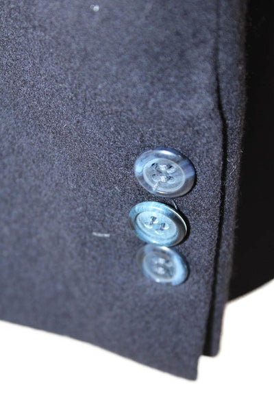 Vito Ruffolo Men Classic Cashmere Blazer Collared Button Black Size 50