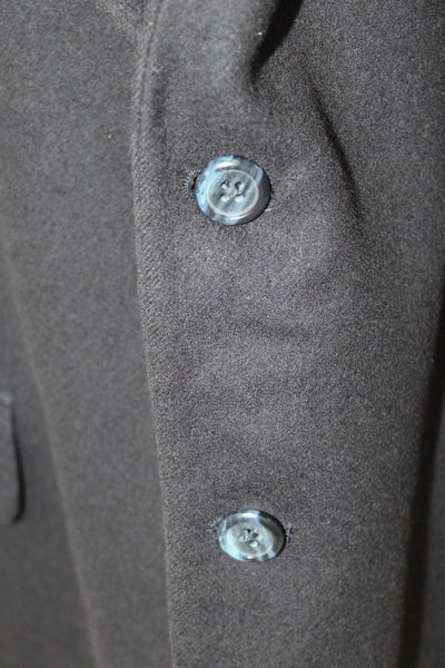 Vito Ruffolo Men Classic Cashmere Blazer Collared Button Black Size 50