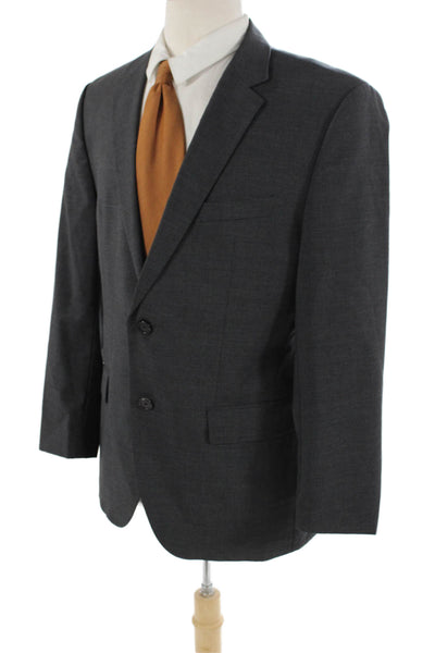 Boss Hugo Boss Men Dark Gray Virgin Wool 2-Piece Suit Jacket Size 40