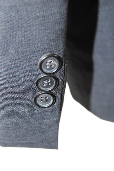 Boss Hugo Boss Men Dark Gray Virgin Wool 2-Piece Suit Jacket Size 40
