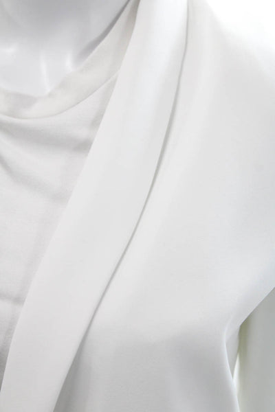 Bec & Bridge Womens Collared Open Front Long Sleeve Blazer White Size 6