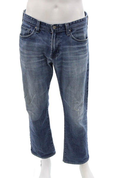 AG Adriano Goldschmied Men Blue Straight Jeans Size 33