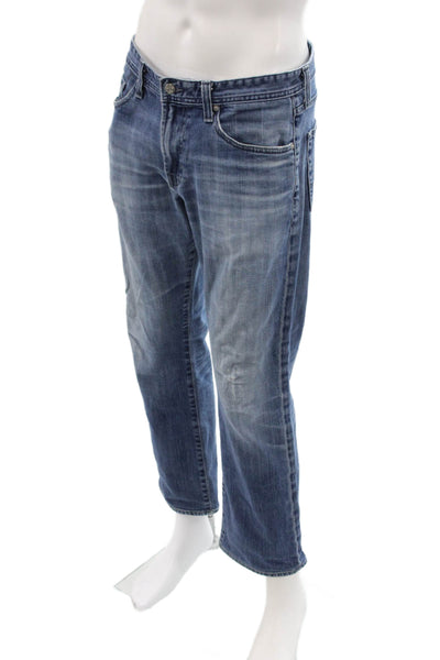 AG Adriano Goldschmied Men Blue Straight Jeans Size 33
