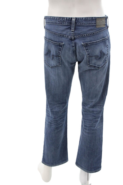 AG Adriano Goldschmied Men Blue Straight Jeans Size 33