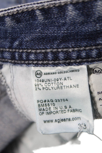 AG Adriano Goldschmied Men Blue Straight Jeans Size 33